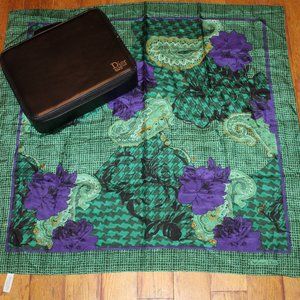 Christian Dior Silk Scarf + Backstage make-Up Case